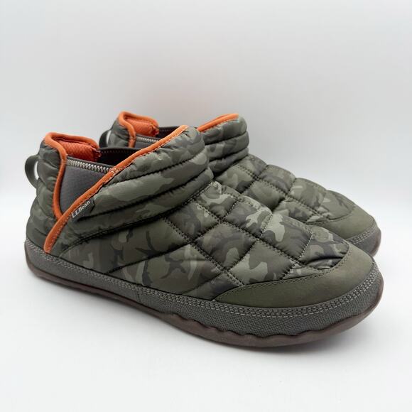 L.L.Bean Mens Mountain Classic Quilted Ankle Boots US 12 M Green Camo NWOB main image 4